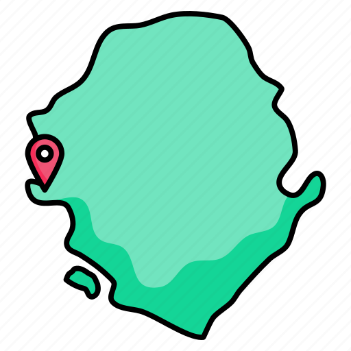 Sierra, leone, map, world, country, geography, continent icon - Download on Iconfinder