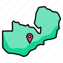 zambia, map