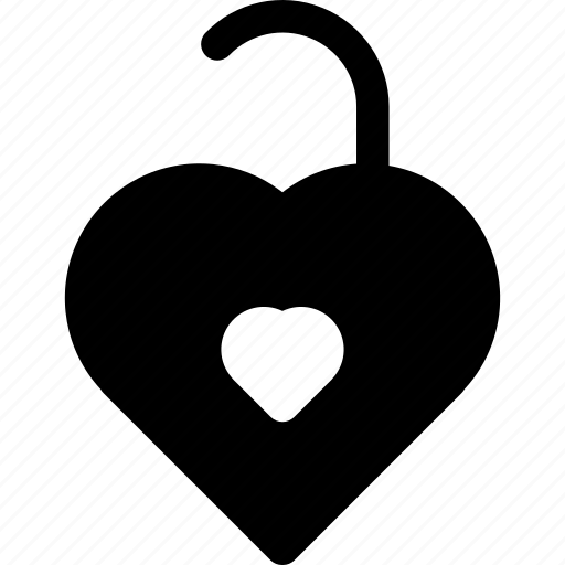 Couple, heart, love, solid, unlock, valentine, wedding icon - Download on Iconfinder
