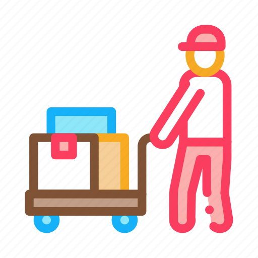 Bicycle, courier, delivery, job, scooter, trolley, wheels icon - Download on Iconfinder