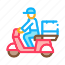 bicycle, courier, delivery, job, motorcycle, scooter, truck