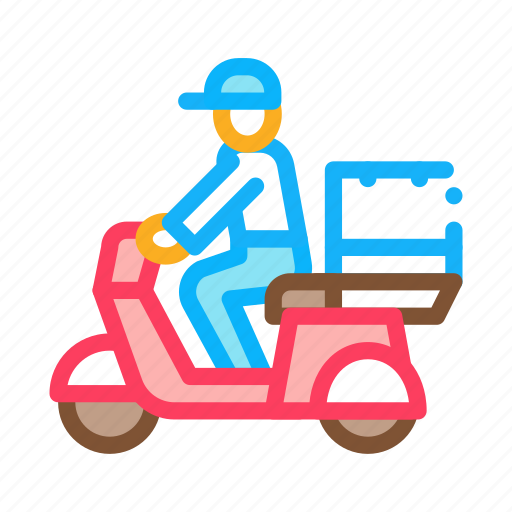 Bicycle, courier, delivery, job, motorcycle, scooter, truck icon - Download on Iconfinder