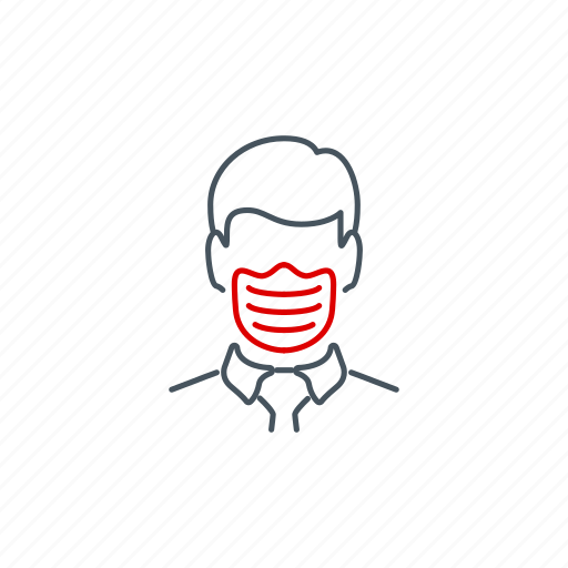 Wear mask, coronavirus, prevent, masked man, medical mask, face mask, mask icon - Download on Iconfinder