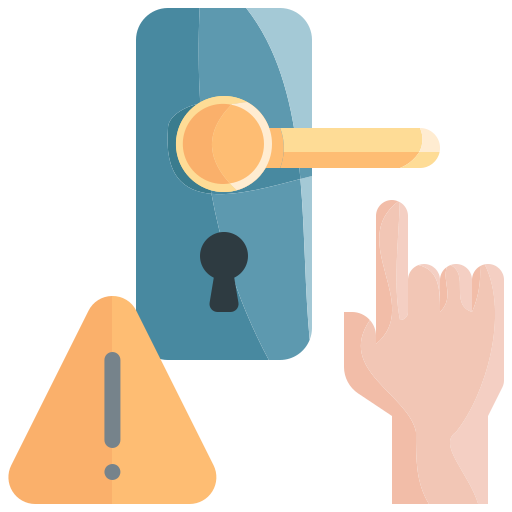 Avoid, do not, door, hand, handle, touch icon - Free download