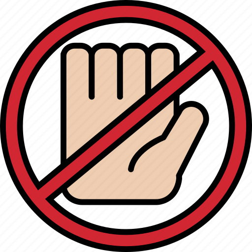 Do, hand, no, not, touch, coronavirus, covid icon - Download on Iconfinder
