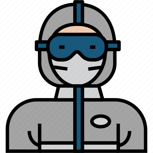 Doctor, equipment, personal, ppe, hazmat, suit, civid icon - Download on Iconfinder
