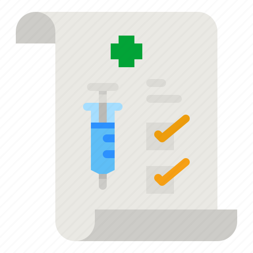 Certificate, vaccine, medicine, verify, check icon - Download on Iconfinder