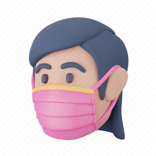 Woman, mask, avatar 3D illustration - Download on Iconfinder