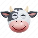 cheeky, cow, emoticon, illustration, social media, sticker, face, expresion, emoji, message, chat, conversation, smiley 
