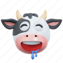 delicious, cow, emoticon, icon, illustration