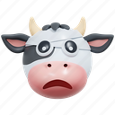 headbandage, cow, emoticon, illustration