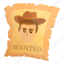 frame, paper, retro, wanted, western 