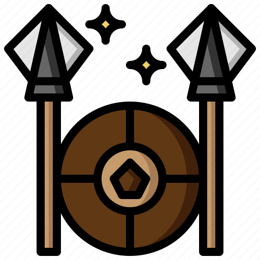 Fight, miscellaneous, protection, shield, spear, spears, war icon - Download on Iconfinder