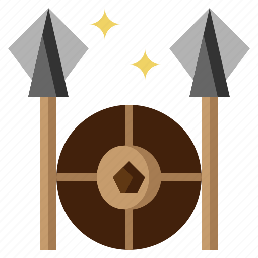 Fight, miscellaneous, protection, shield, spear, spears, war icon - Download on Iconfinder