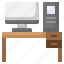 desk, work, station, computer, office 