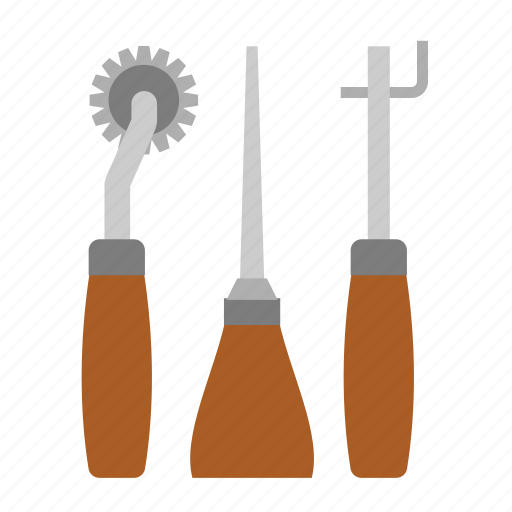 Leather, tools, steel, craftwork, stitching, sewing, equipment icon - Download on Iconfinder