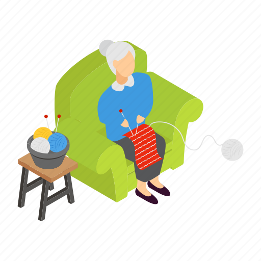 Seamstress, hand, old woman, granny, knitting, threads icon - Download on Iconfinder