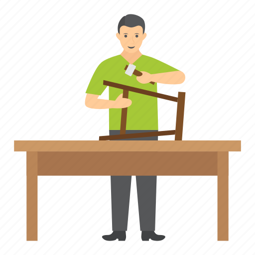 Carpenter, repairer, chair, handyman, restorer, seat, renovation icon - Download on Iconfinder