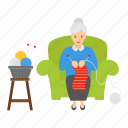 seamstress, hand, old woman, granny, knitting, threads