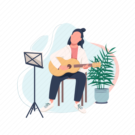 Creative hobby, music, guitarist, player, musician illustration - Download on Iconfinder