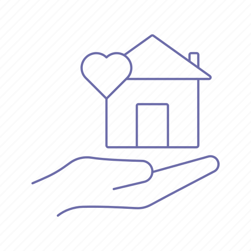 Charity, home, hand icon - Download on Iconfinder