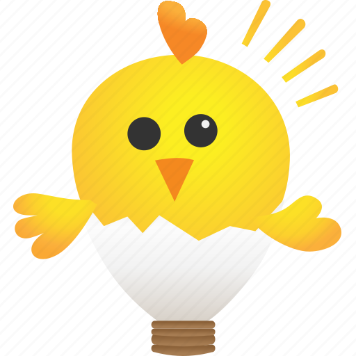 Animal, baby, bulb, chicken, creative, idea, light icon - Download on Iconfinder