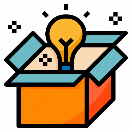 Box, creative, light, lightbulb icon - Download on Iconfinder