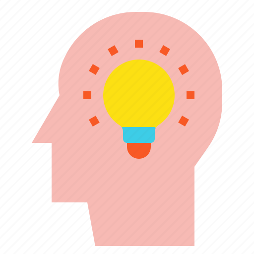 Brain, brainstorming, head, idea, bulb icon - Download on Iconfinder