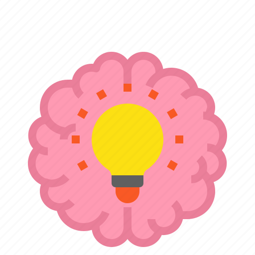 Brain, creative, head, pen, bulb icon - Download on Iconfinder