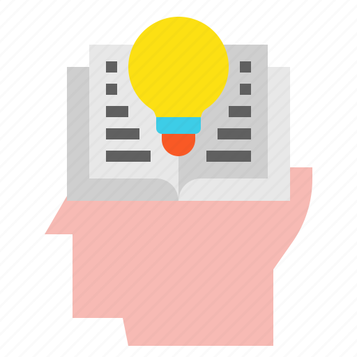 Book, head, idea, bulb icon - Download on Iconfinder