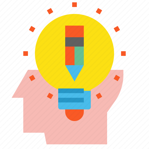 Creative, head, idea, pen, pencil, bulb icon - Download on Iconfinder