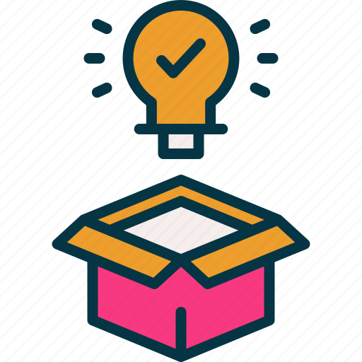 Out, of, box, lightbulb, creativity icon - Download on Iconfinder