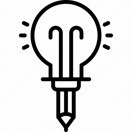 Creative, bulb, pencil, idea, solution icon - Download on Iconfinder