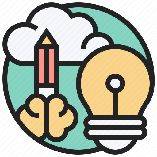 Bulb, creating, design, idea, pencil icon - Download on Iconfinder