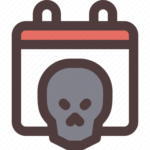 Deadline, skull, schedule, calendar, task icon - Download on Iconfinder