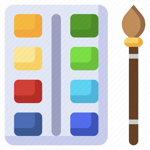 Watercolors, paint, brush, painting, art, drawing icon - Download on Iconfinder