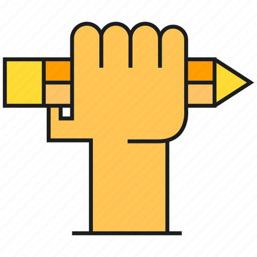 Design, hand, hold, pencil icon - Download on Iconfinder