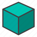 cube, shape, model, square