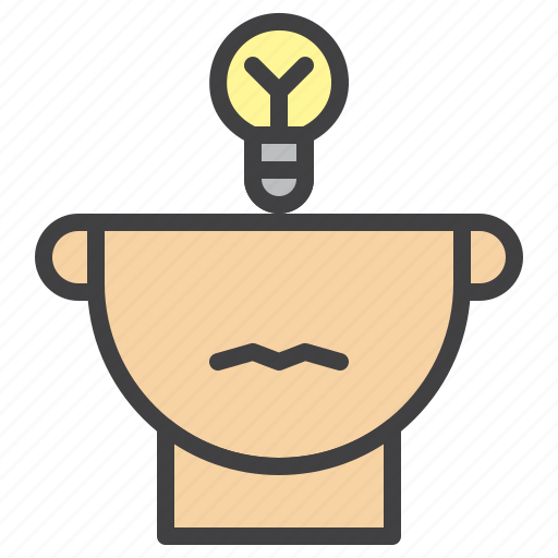 Head, light, bulb, idea icon - Download on Iconfinder