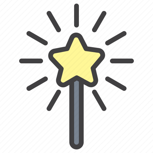 Magic, wand, stick, star icon - Download on Iconfinder