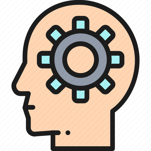 Brain, creativity, gear, head, knowledge, process, think icon - Download on Iconfinder