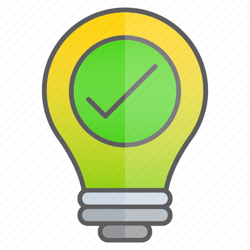 Checkmark, creativity, idea, intelligence, knowledge, ok icon - Download on Iconfinder