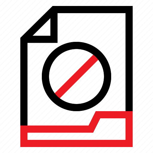 Banned, document, file, paper icon - Download on Iconfinder