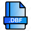 dbf, extension, file, format 