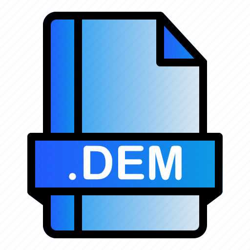 Dem, extension, file, format icon - Download on Iconfinder