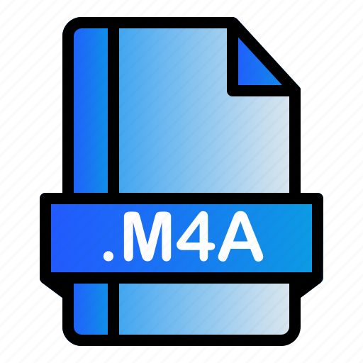 Extension, file, format, m4a icon - Download on Iconfinder