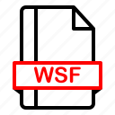 extension, file, format, wsf