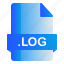 extension, file, format, log 