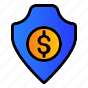 dollar, protection, secure, shield