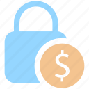 dollar, financial security, lock, lock and security, security